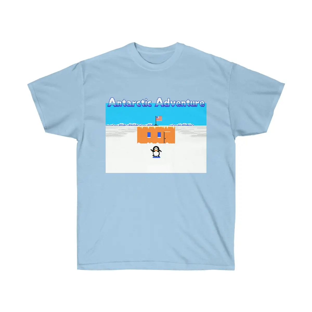 Antarctic Adventure Nes Famicom Game 8 Bit Stage Screen T Shirt Arcade Classic Vintage Retro Design All Sizes