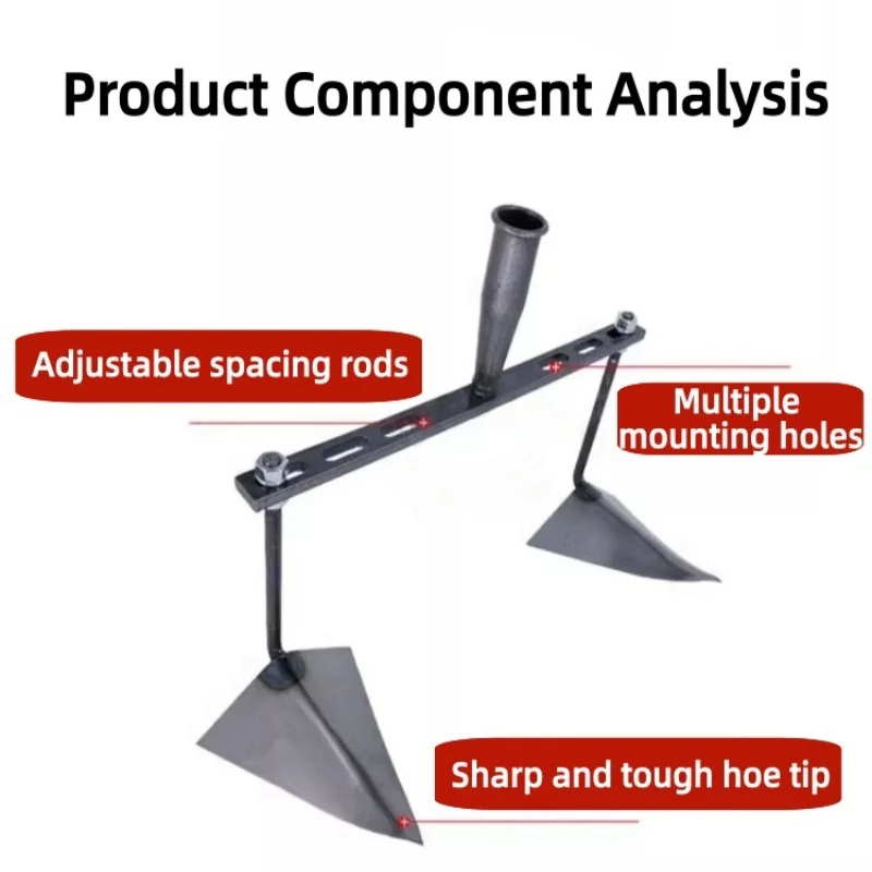 Small Tip Triangle Hoe Agricultural Land Turning Loose Soil Hoe Hand Plow/Manual Plough Rake Hoe Agricultural Farming Equipment