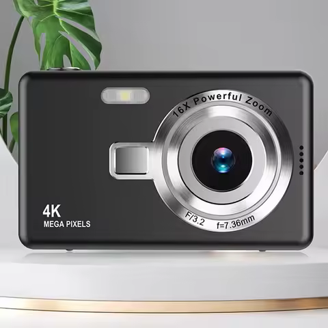 CCD 1080P Digital Camera 50MP Autofocus Vlogging Camera 16X Zoom Video Camcorder 2.4 Inch IPS Screen for Kid Adult Photography