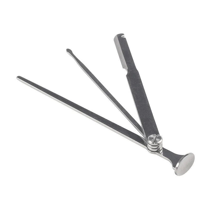 Stainless Steel 3-in-1 Folding Tobacco Pipe Knife, Smoking Reamer, Clean Tool, Needle Scraper, Soot, Multifunctional Gift