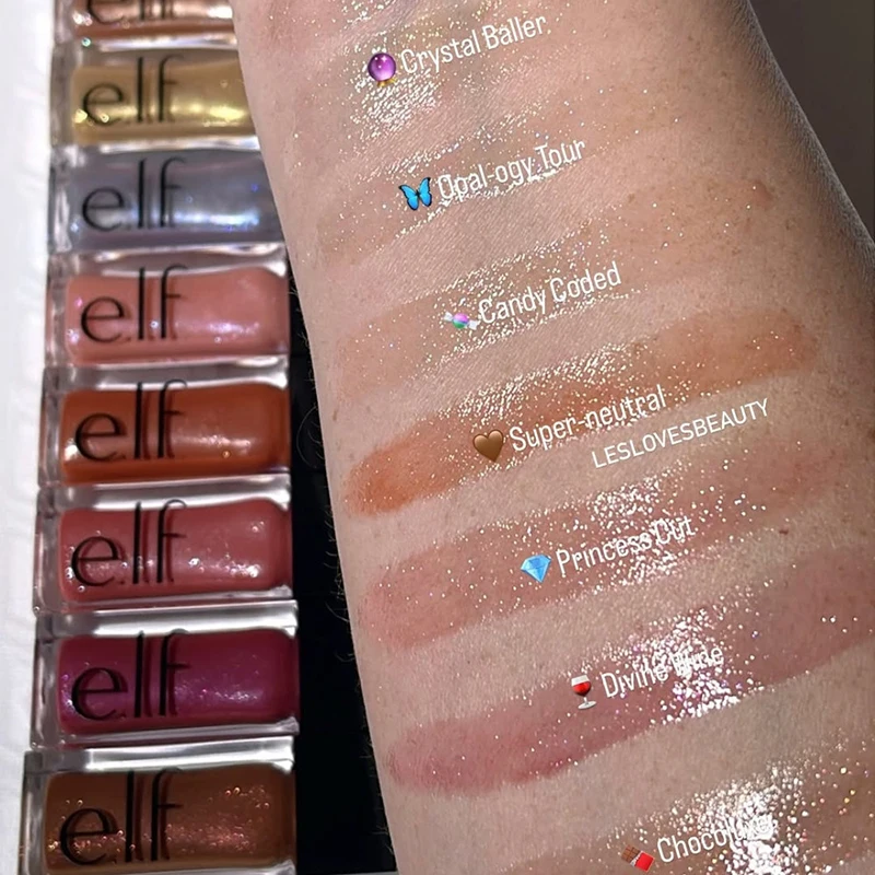 Elf Portable Lipgloss Nieuwe Kleuren Flashing Candy Coded Chocoluxe Getinte Lichtgewicht Hydraterende Filmvormende Lipolie Cosmetica