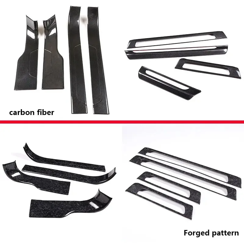 For Lamborghini URUS 18-23 Real Carbon Fiber Car Inside & External Door Sills Pedal Scuff Threshold Cover Trim Car Accessories