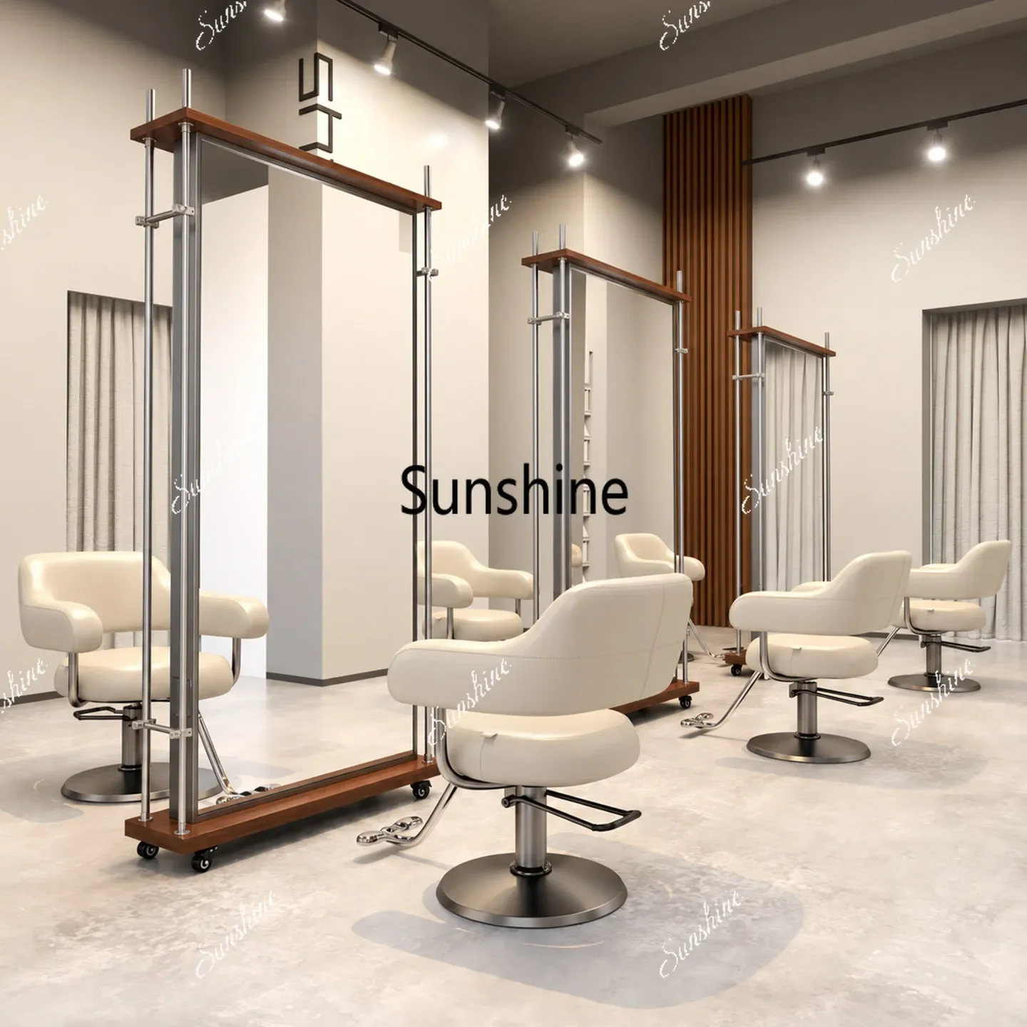 High-end movable double-sided mirror table for hair cutting mirror hair salonTJ