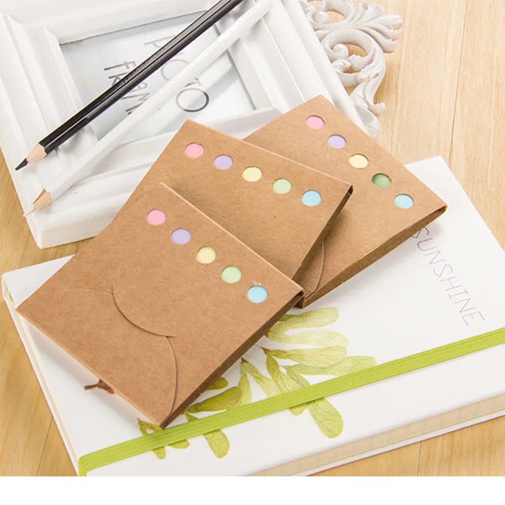 

3Pcs Portable Notepad Colorful Design Blank Inner Study Cards Scratchpads Memo Pad School Stationery
