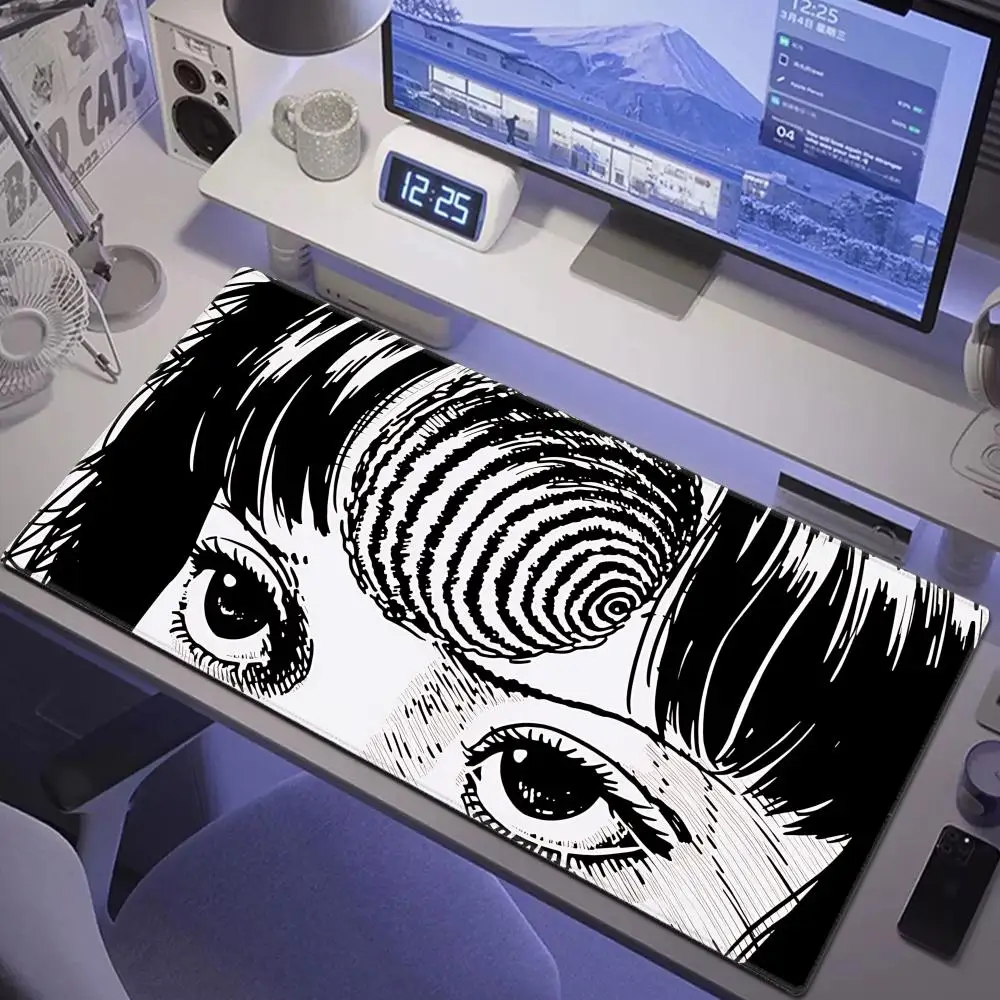 HYBXAXC Manga J-Junji Ito T-Tomie Mouse Pad Non-slip Rubber Gamer Balance Computer Mat Decoracion Deskmat Laptop Office Large