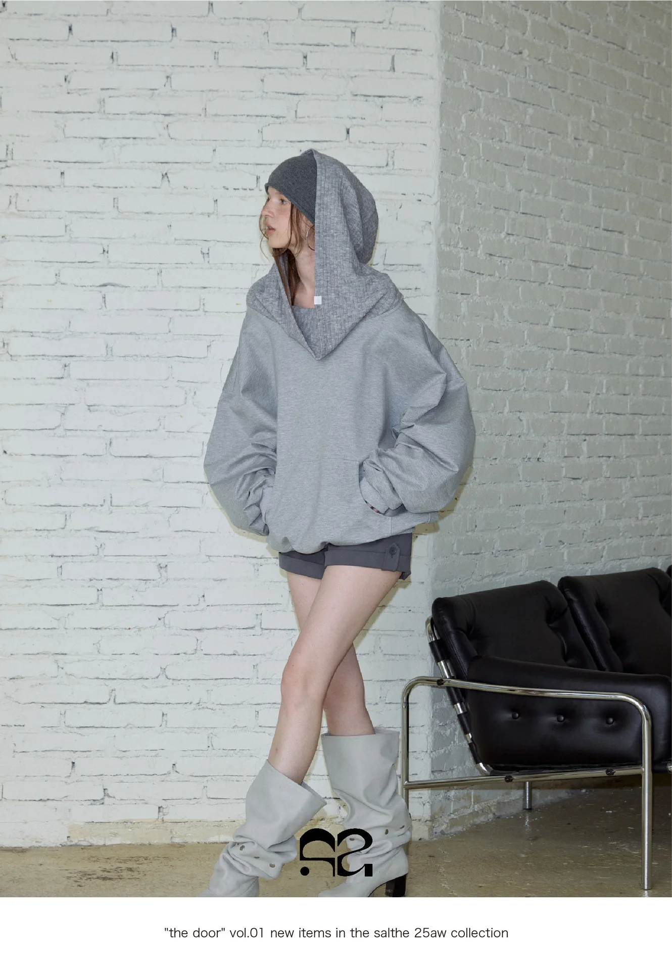 

Knit Patchwork Sweatshirt Women Loose Casual Long Sleeve Sporty Top Spring Fall Chic Lazy Off Shoulder Harajuku Y2K Coat