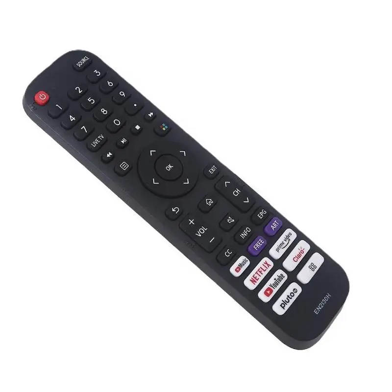 جهاز تحكم عن بعد بالأشعة تحت الحمراء العالمي EN2N30H لتلفزيون VU Hisense Smart 4K UHD مع Netflix، Prime Video، YouTube، أزرار التصفية