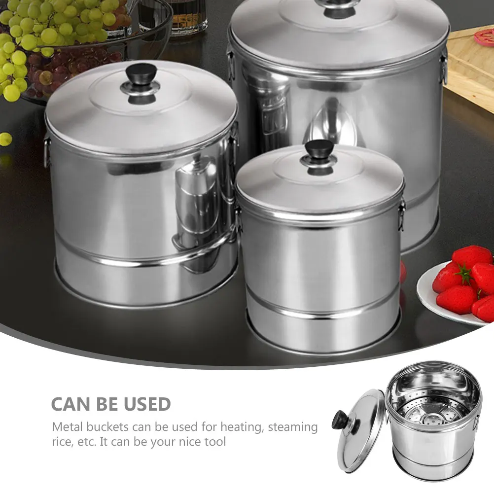 

Stainless Steel Large Capacity Kitchen Cookware Steaming Home Sushi Server Food Storage Container Cooking Utensil