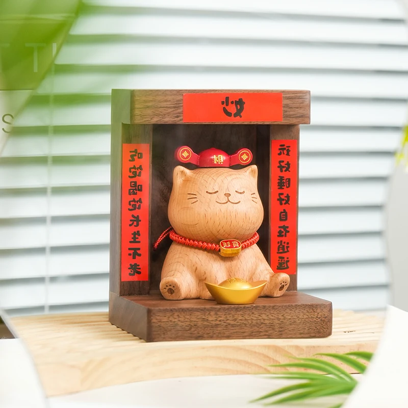 Cat God of Wealth Lucky Ornament Entry Entrance Ornament Office Goods Cashier Front Desk Store Opening Gift