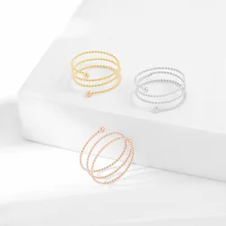 Meetvii Simple Titanium Steel Spiral Twist Rings Thin Hoop Gold Silver Rose Gold Color Circle Finger Rings for Women Jewelry