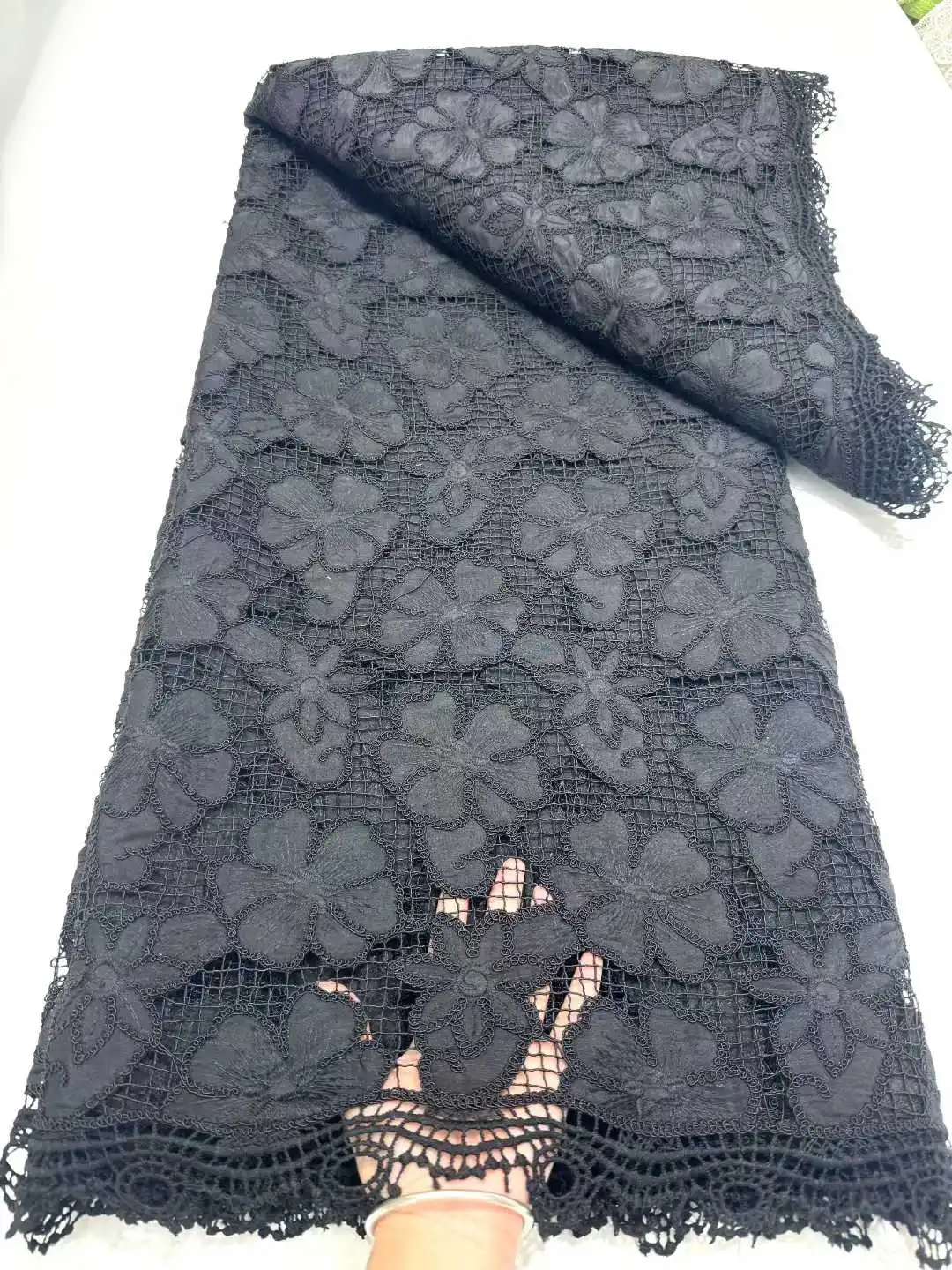 

New Hot Sale Guipure Lace Fabric 2025 New African Nigerian French for High End Wedding Party Bride Sewing Dress
