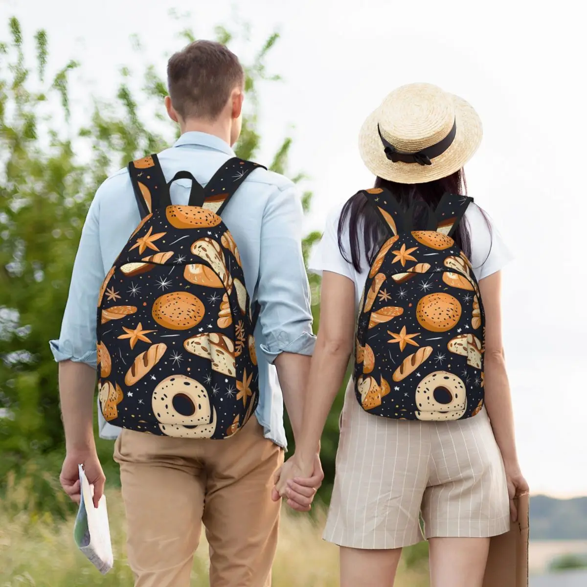 

Sourdough Bread Seamless Backpack Student BookBag Children School Bag Laptop Shoulder Bags for Boys Girls