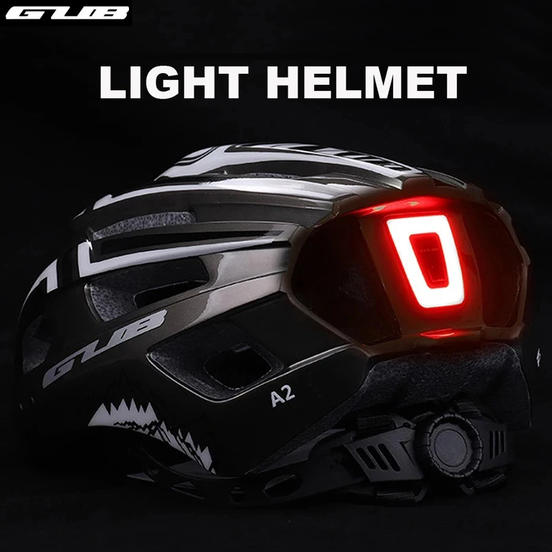 Helmet LED Light Rechargeable Intergrally-molded Cycling Helmet Mountain Road Bike Helmet Sport Safe Hat For Man