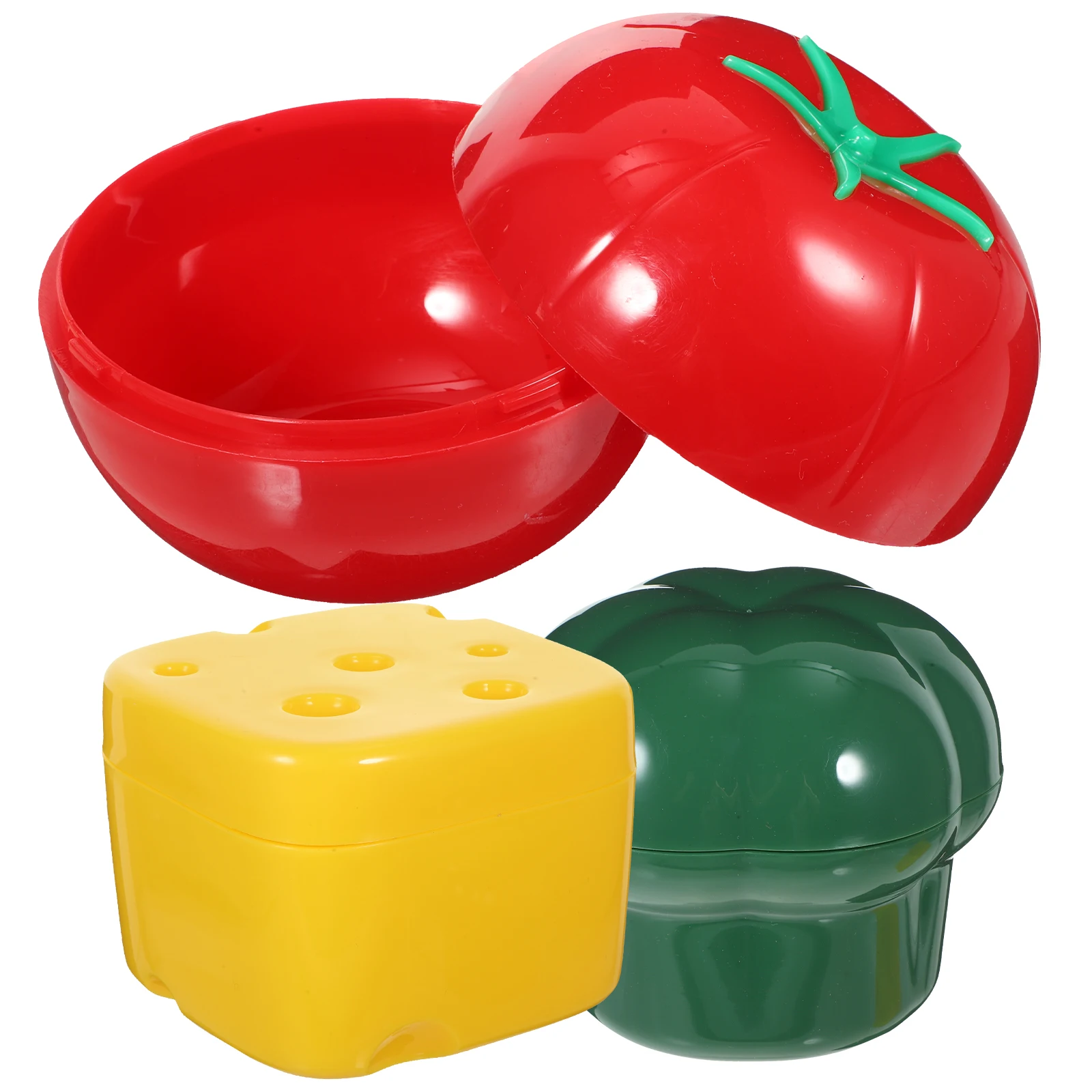 

3pcs Food Grade Pp Fresh Storage Boxes Vegetable Crisper Containers Kitchen Accessories Compact Design Easy Clean Refrigerator