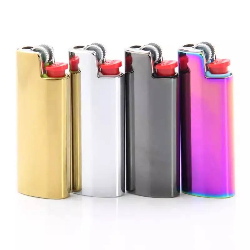 

New 1PC Metal Lighter Case Cover Shell Fits Bic J5 Size Lighter Case Cover Holder