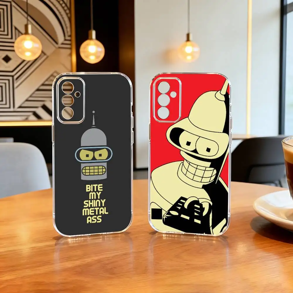 

F-Futurama AnimE-e B-Bender Phone Case Transparent Silicone Soft For SamsungA10,12,20,21S,30,31,40,50,51,52,70,71