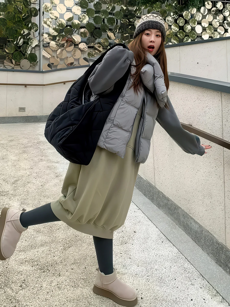 

Зимний теплый женский жилет на пуху Jaet Svel, свободный крой для колледжа, зимнее новое поступление, корейская версия ort