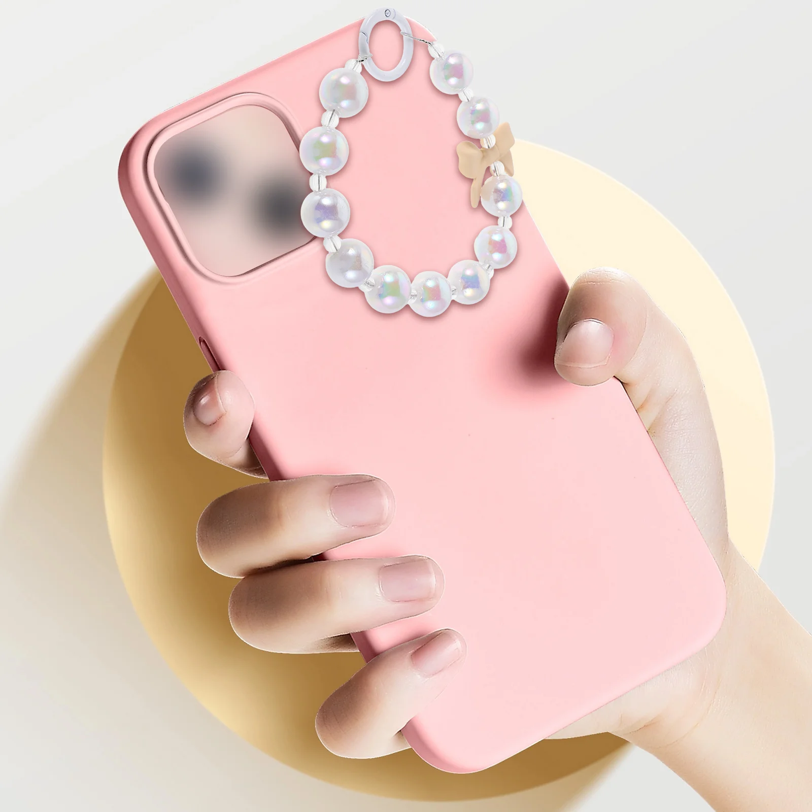 

4Pcs Phone Charm Strap Bead Holder for Phone Aesthetic Accessories for Bags and Mobile Case Decoration Beaded Bracelet