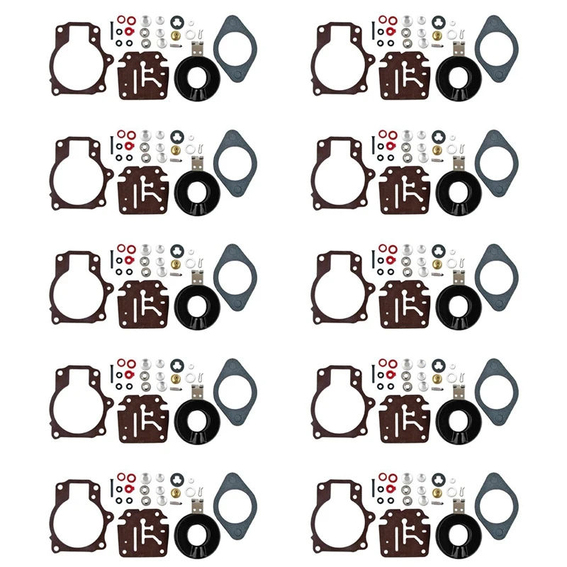 A48P-10X New Carburetor Carb Rebuild Repair Kit For Float Johnson Evinrude 18/20/25/28/30/40 HP 396701