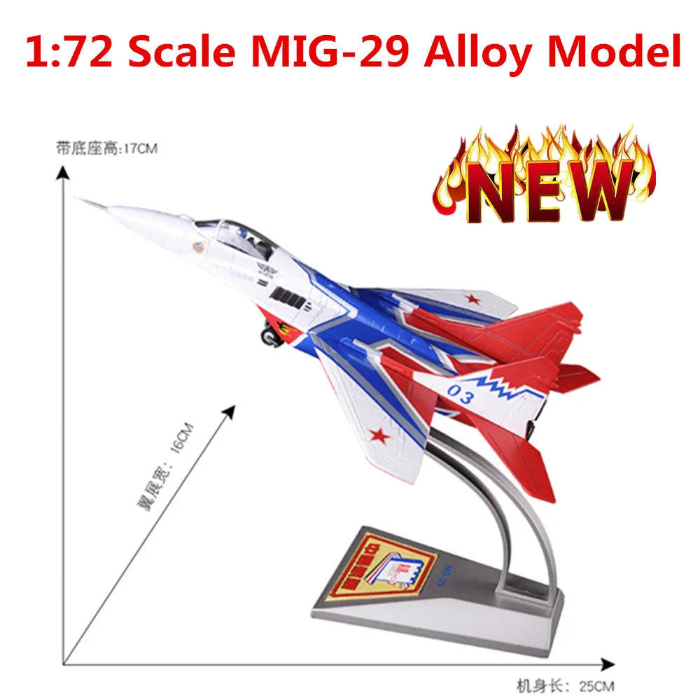 

1: 72 Scale MIG-29 Model Simulation Alloy Military Aircraft Model Gift Fighter Diecast Metal Assembled Finished Plane