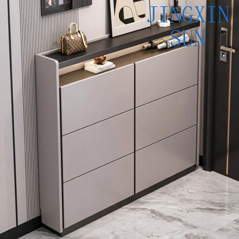 Modern ultra thin tipping bucket shoe cabinet storage cabinet Shoerack shoe rack Shoes organizer shelf living room cabinets