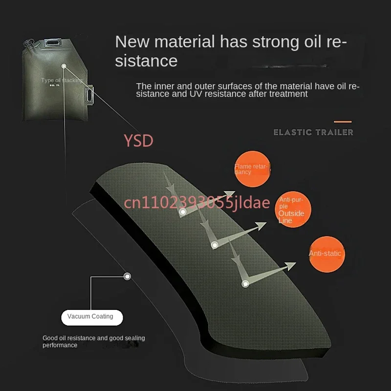 Portable Soft Oil Barrel for Off-Road Vehicles Folding Motorcycle Standby Anti-Static Explosion-Proof Fuel Storage Bag