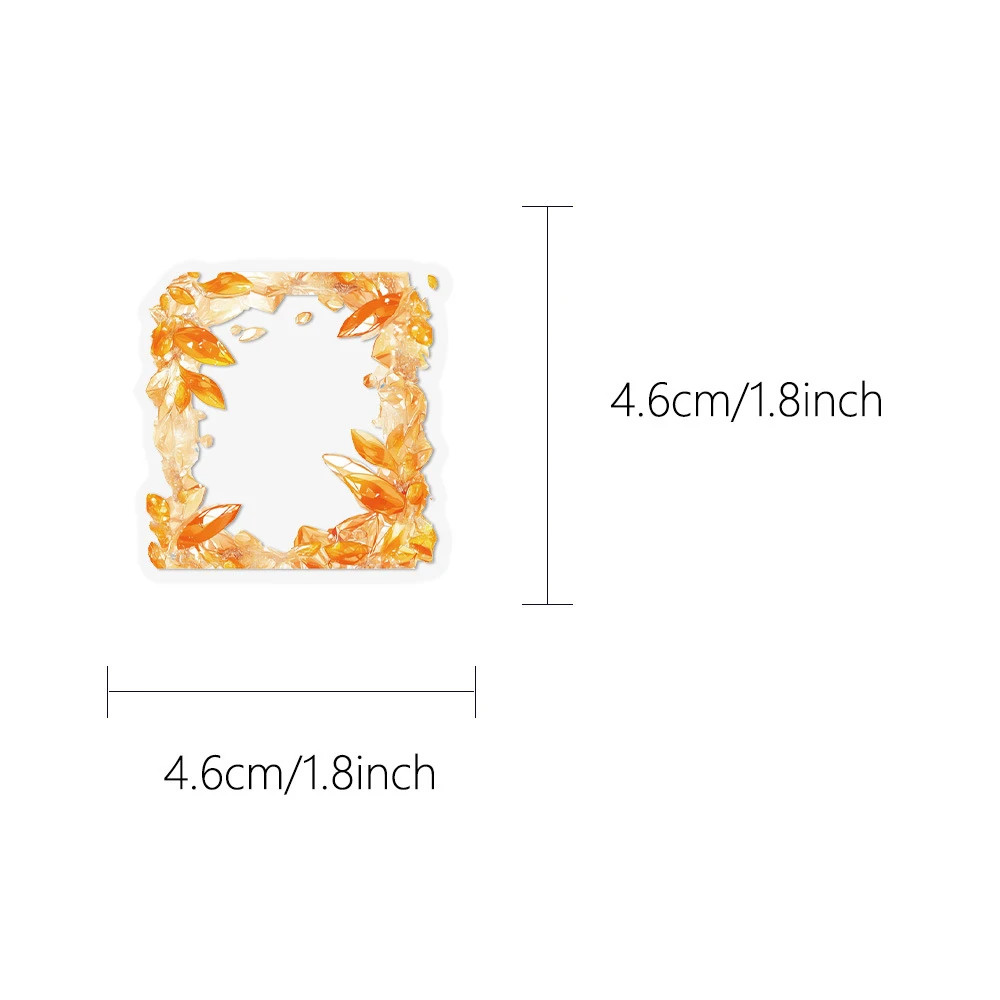 10/30/50pcs Transparent Cute INS Style Butterfly Crystal Frame Stickers for Stationery Diary Phone Case Kawaii Sticker Toys