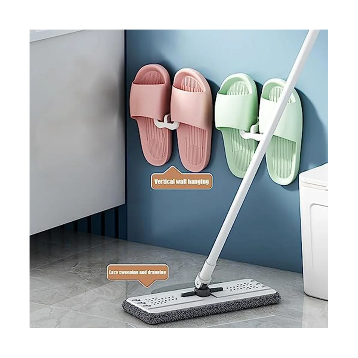 Настенная стойка для обуви, 4 шт., держатель для тапочек, органайзер для тапочек, самоклеящаяся стойка для обуви для дверей, шкафов, ванной, кухни