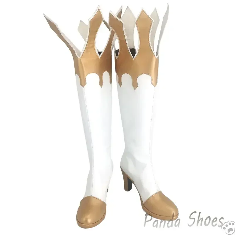Genshinimpact Paimon Cosplay Schoenen Comic Anime Game Cos Lange Laarzen Paimon Cosplay Kostuum Prop Schoenen voor Con Halloween Party