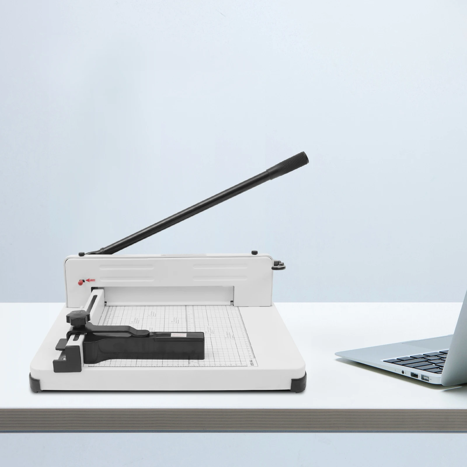 Heavy-Duty Manual Paper Cutter Cuts 400 Sheets of A4 Paper, Cold-Rolled Steel & ABS Construction