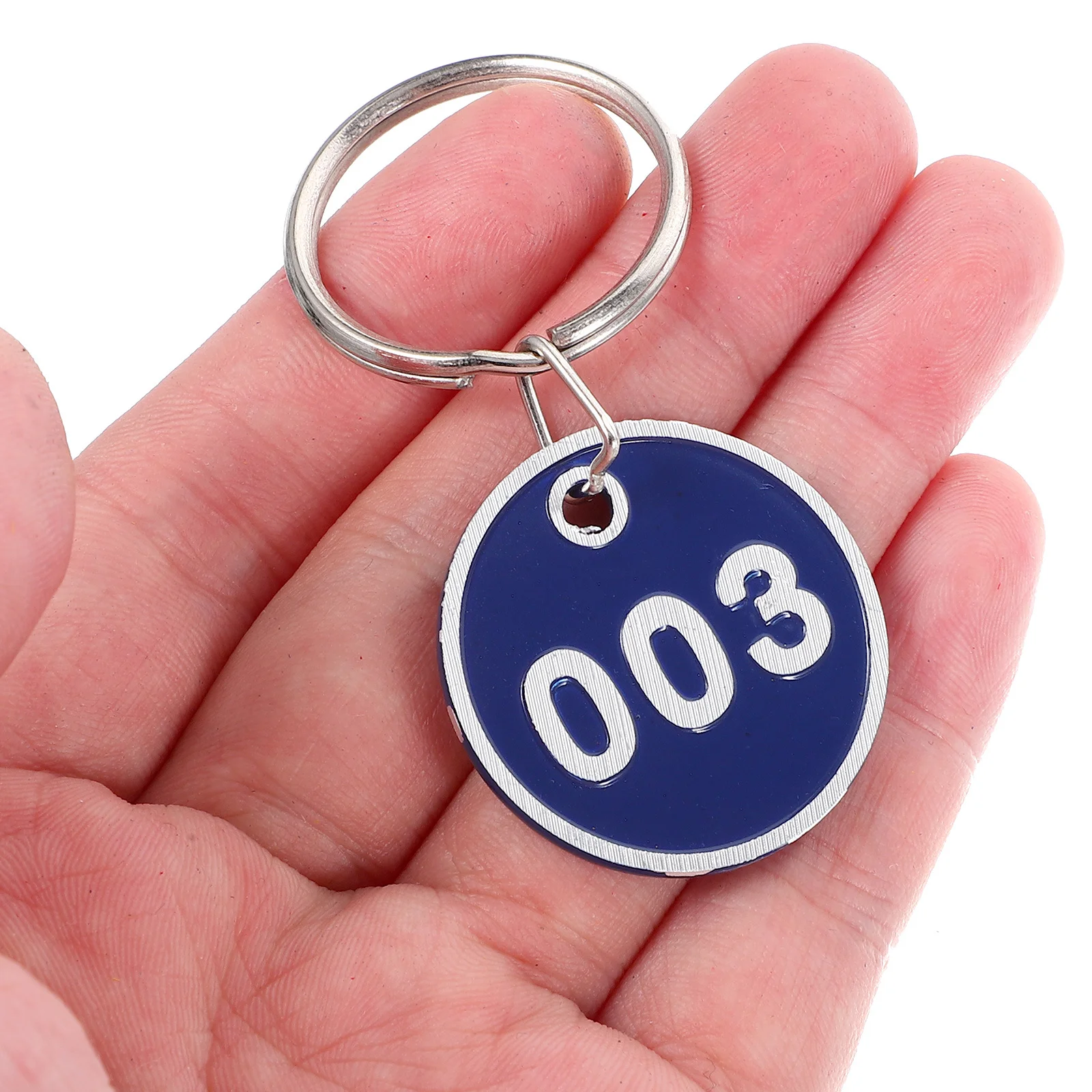 30 قطعة من علامات الأرقام المستديرة، علامات مفاتيح متينة لتحديد الهوية، ملصقات سلسلة مفاتيح أرقام معلقة للتنظيم والعلامات #5