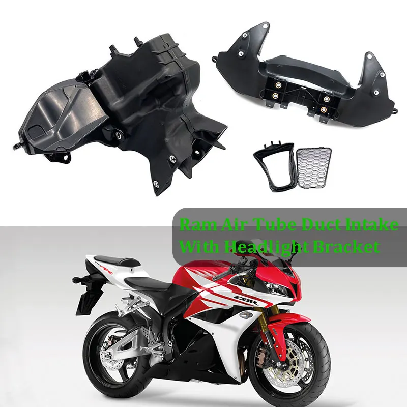 Fit For Honda CBR600RR CBR 600RR CBR 600 RR  F5 2007-2012Motorcycle Ram Air Tube Duct Intake With Headlight Bracket Fairing Stay