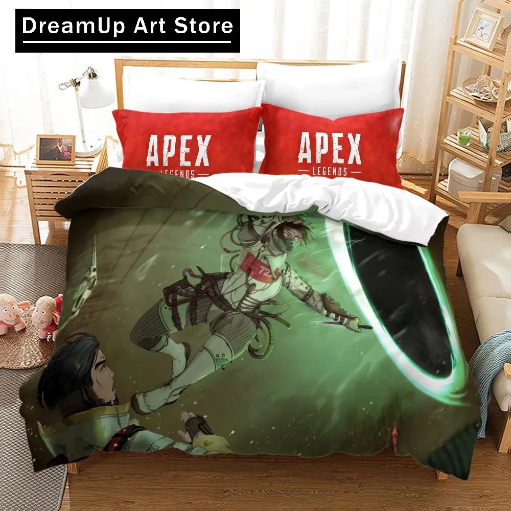 3D Print Fashion Game Apex Legends Bedding Set Boys Girls Twin Queen King Size Duvet Cover Pillowcase Bed boys Adult Bedroom