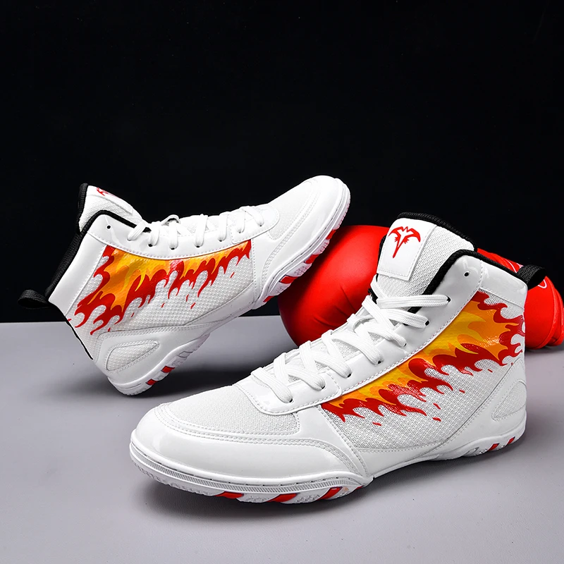 Men's and women's professional wrestling shoes low cut Sanda training shoes breathable and anti slip boxing sports shoes for men