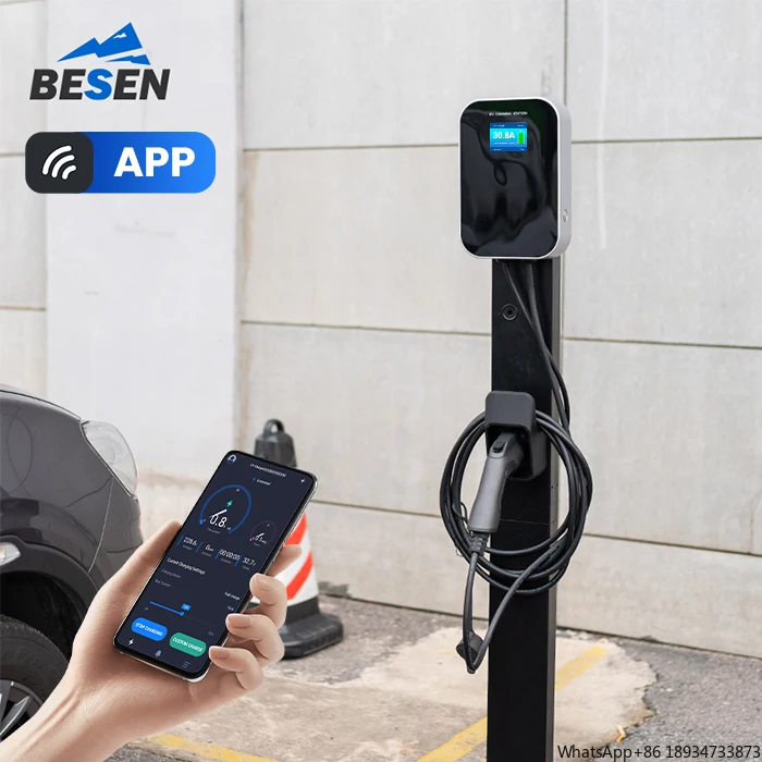 BESEN 3.5kW Wall-mounted Charging Stations 16A Level 2 APP Wifi Overload Protection AC EV Charger for All EV Models