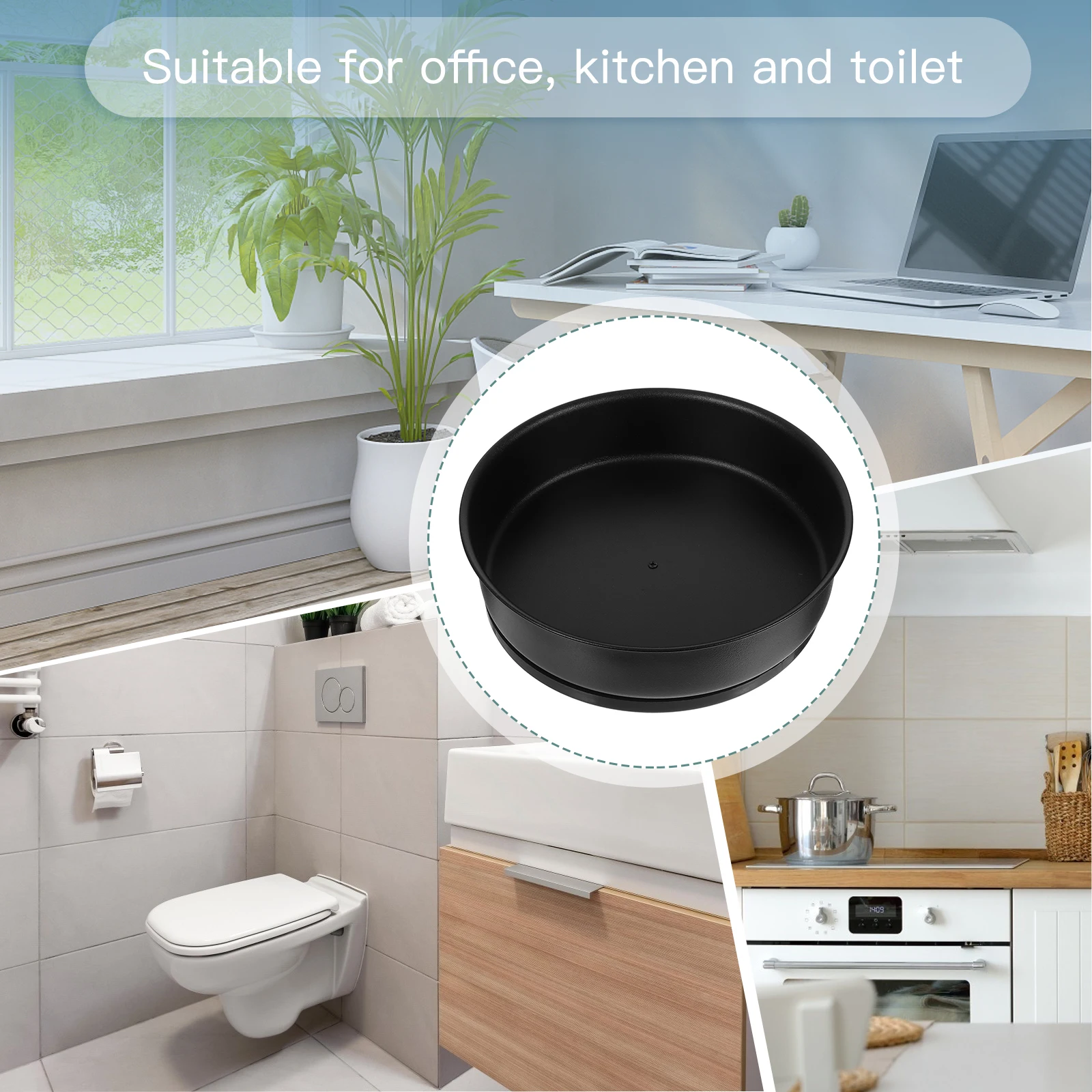 

Stainless Steel Spice Rotary Tray Organizer Rotating Kitchen Storage Rack Seasonings Snacks Cosmetics Condiment