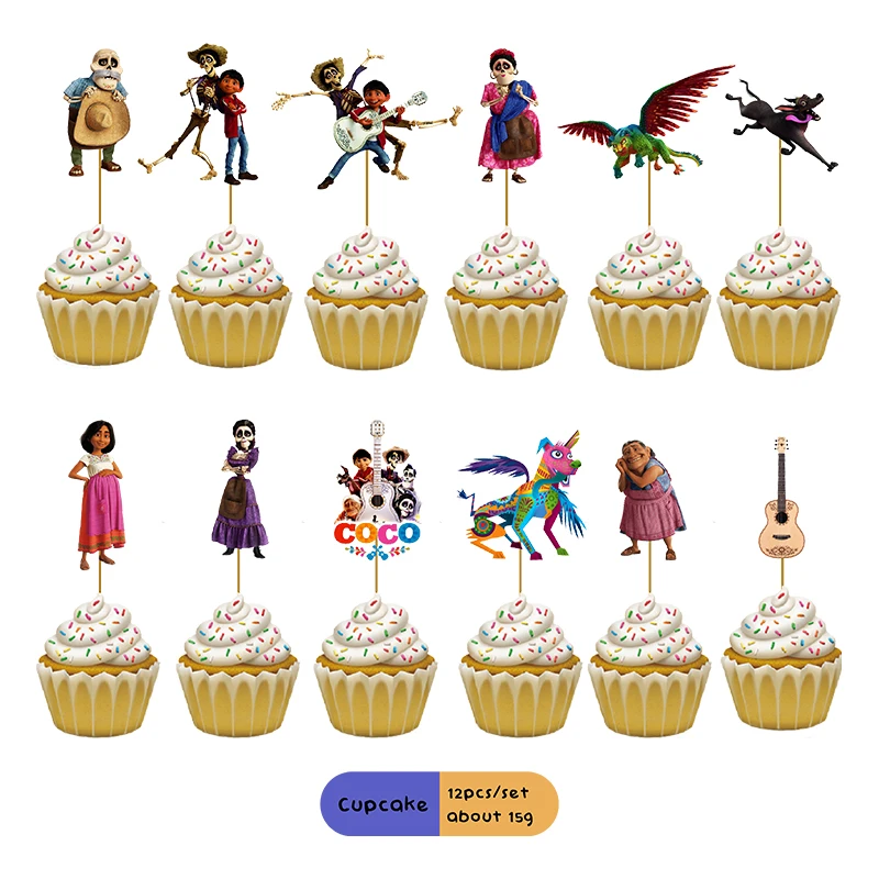 لوازم الحفلات ذات موضوع كوكو الموسيقي الكرتوني للفتيات لتزيين حفلات أعياد الميلاد، مجموعة حفلات للاستعمال مرة واحدة، مجموعات مختلفة من الاختيار