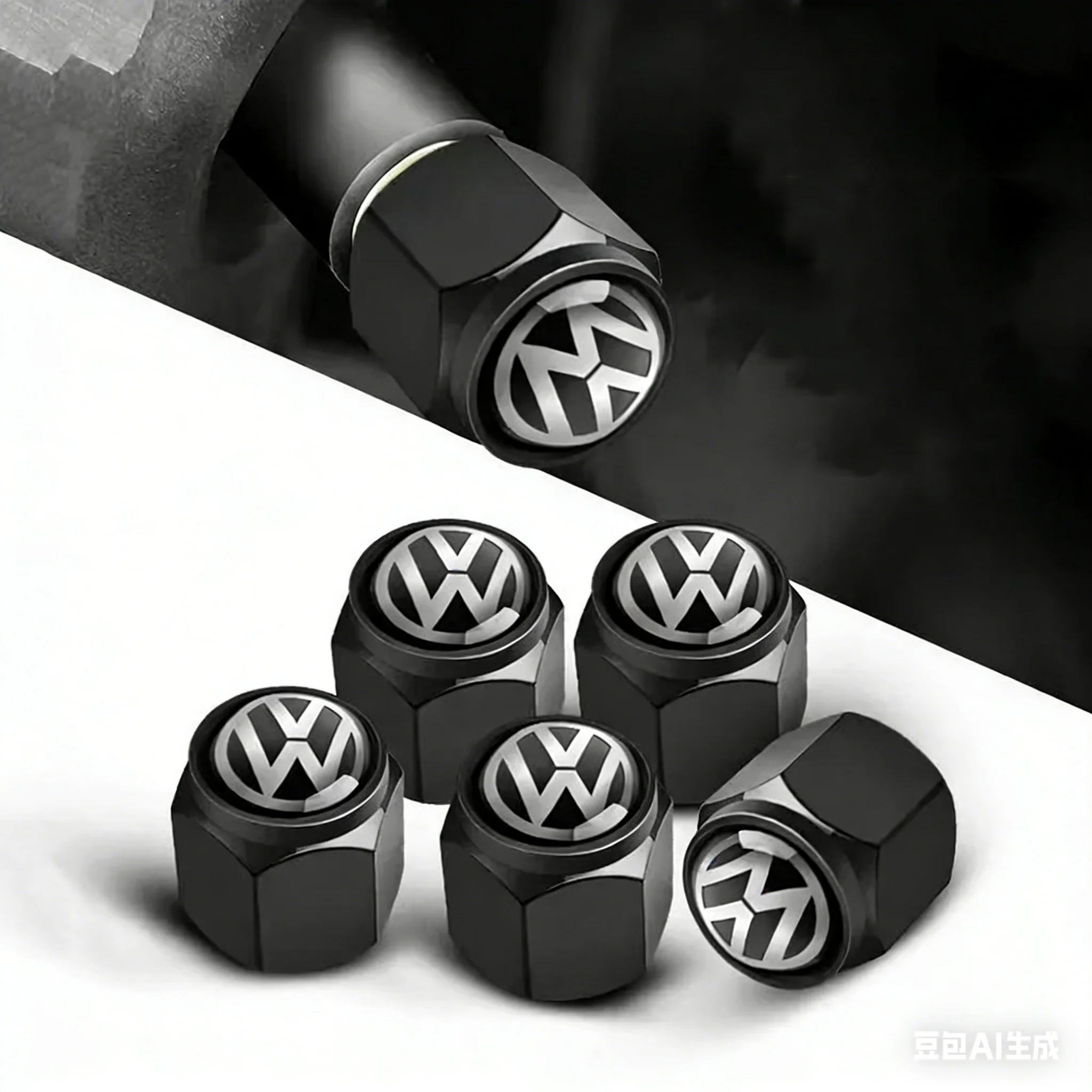 

Комплект из 4 металлических колпачков для ниппелей автомобильных шин для Volkswagen VW Golf Polo Passat Tiguan Touran Jetta, аксессуары для автостайлинга