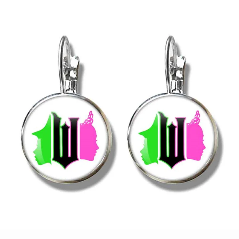 The Movie Wicked Elphaba&Linda Cosplay 20MM Glass Cabochon Earrings Jewelry Accessories Earring Jewelry Gift for Couple