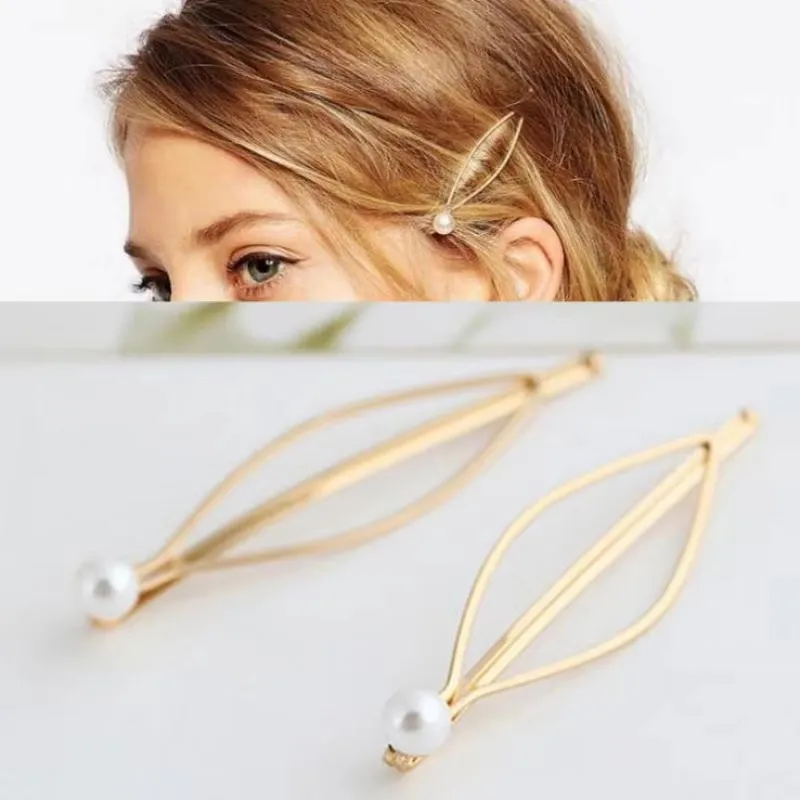 Punk Girl Hair Accessories Sales 2025 Fashion New Temperament All-match Acrylic Pearl Hairpin Side Clip Women's Clothing Sales