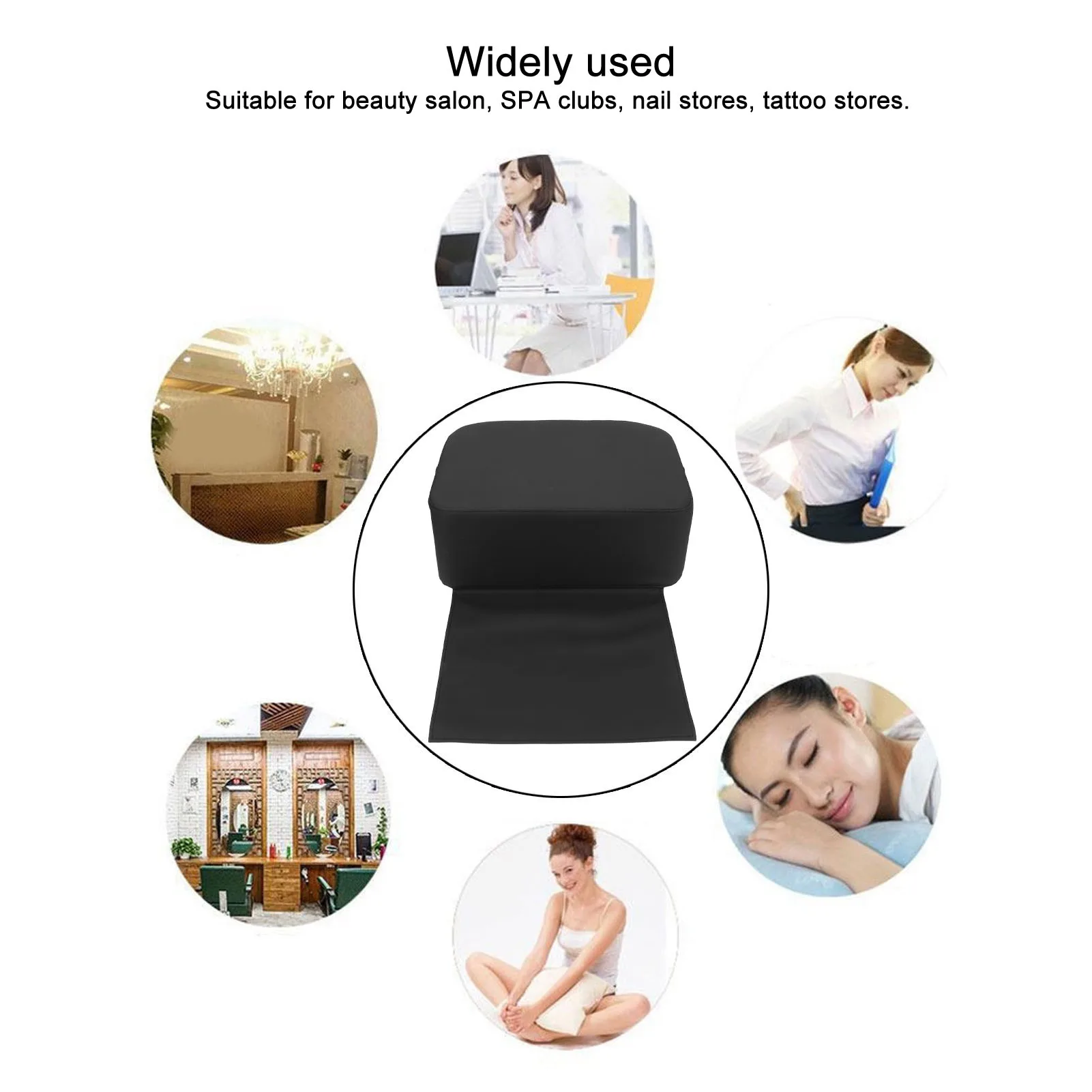 Salon Booster Cushion for Child Hair Cutting PU Leather Waterproof Soft Barber Spa Equipment