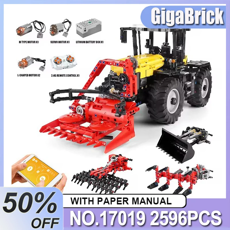 

IN STOCK Mould King 17019 Tractor 4 in 1 Model Building Blocks Educational Bricks Creative DIY Puzzle Toys Christmas Gift Kids
