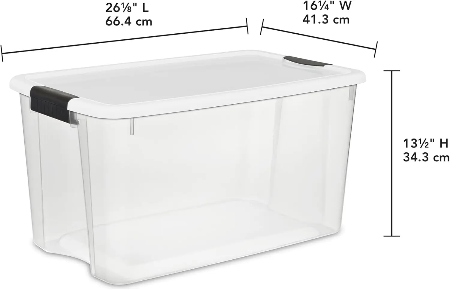 

4-Pack Ultra Latching Box, Storage Bins with Lids, Clear Plastic, 70 Quart - Heavy-Duty Organizing Containers for Closet