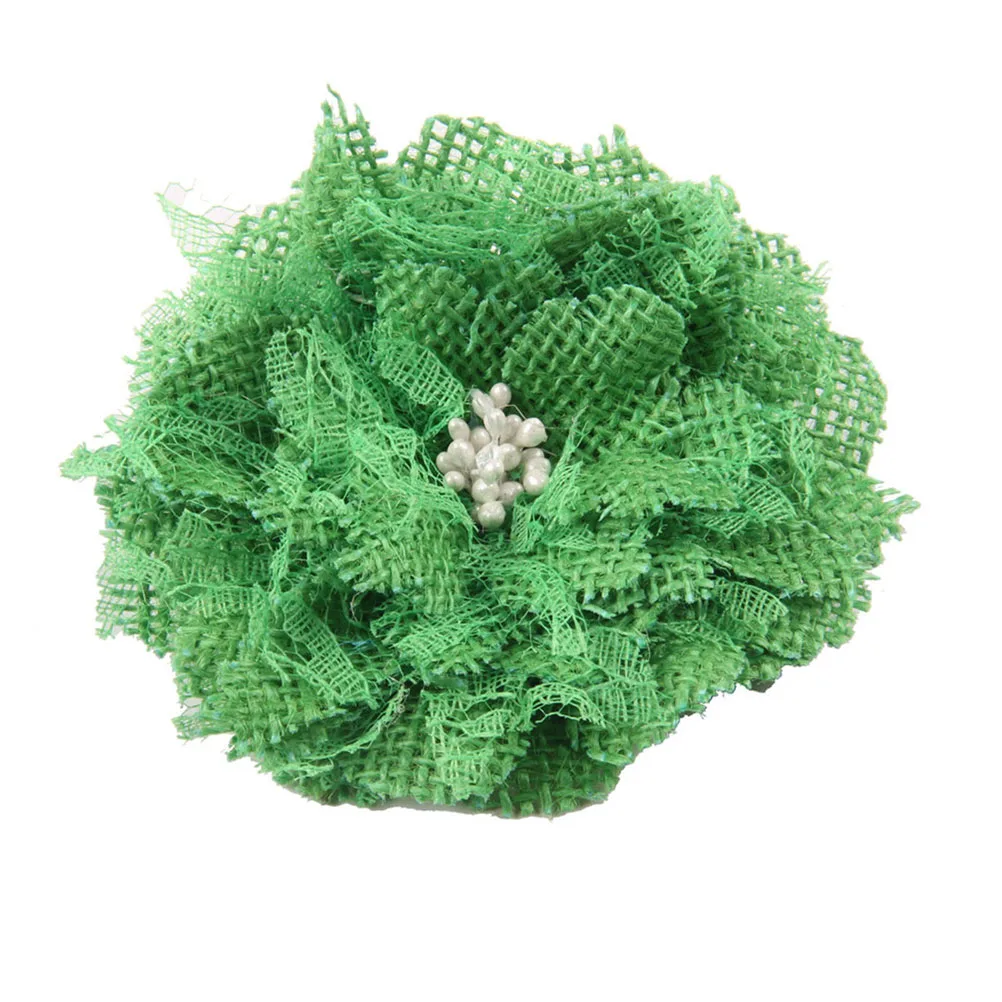 

8pcs Diy Burlap Flower Decoration Vintage Handmade Jute Hessian Craft Floral Accessories Durable Lightweight Party Wedding Home