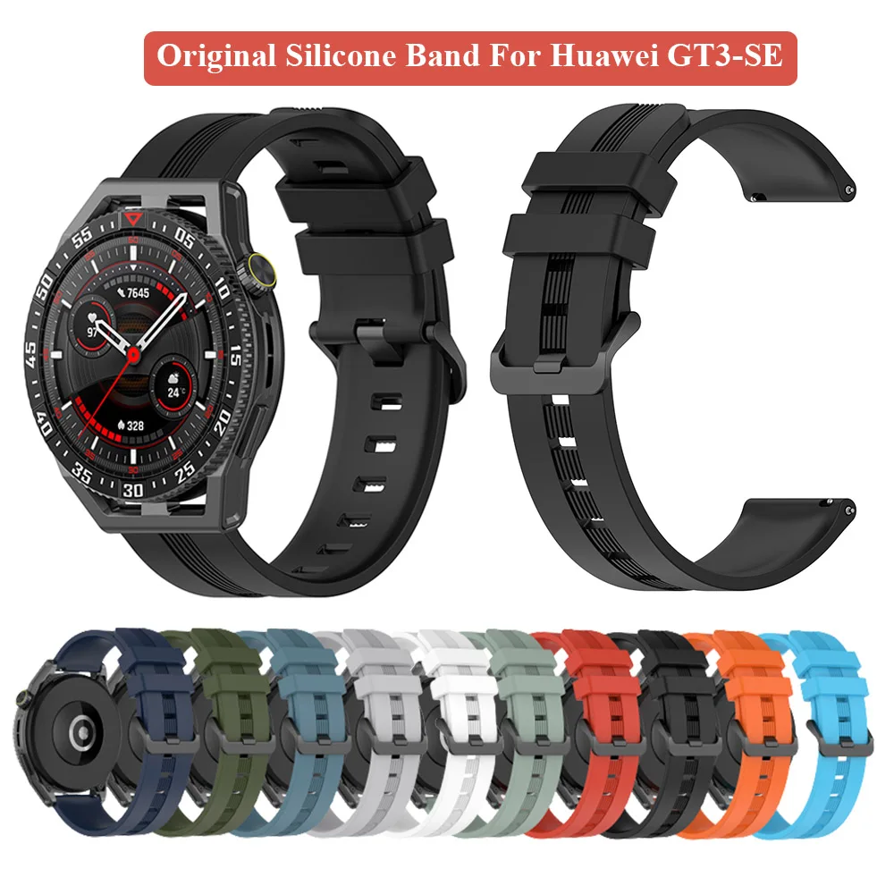 

Original Silicone Band for Huawei Gt3 Se Strap Replacement Graphite Black Band for Huawei Gt3 Se/Huawei Gt Runner Watchstrap