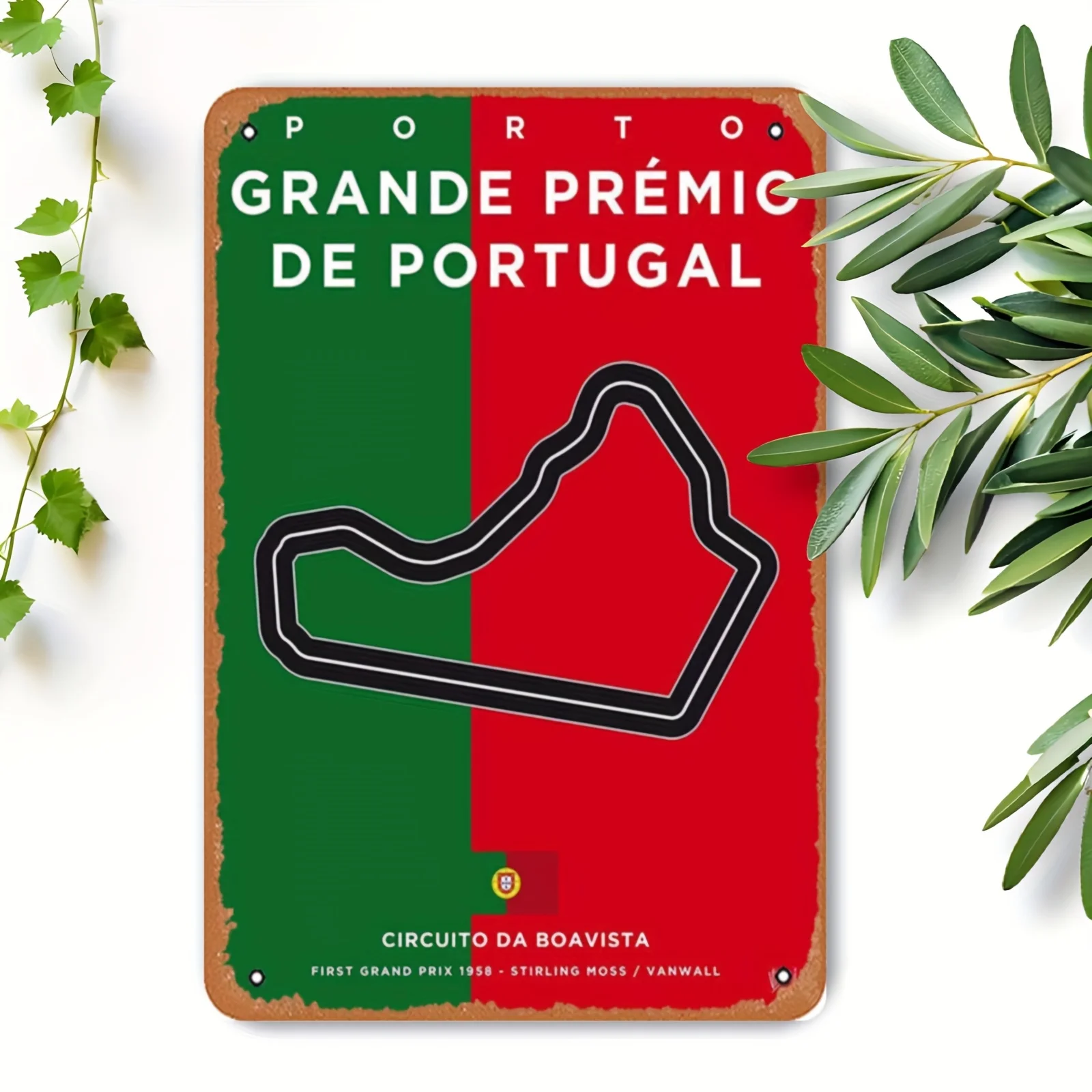 My Porto Race Track Metal Sign - Vintage Tin Poster Wall Art,  Unframed, Circuit de Boavista 2023 Portuguese Decor for Home, Of