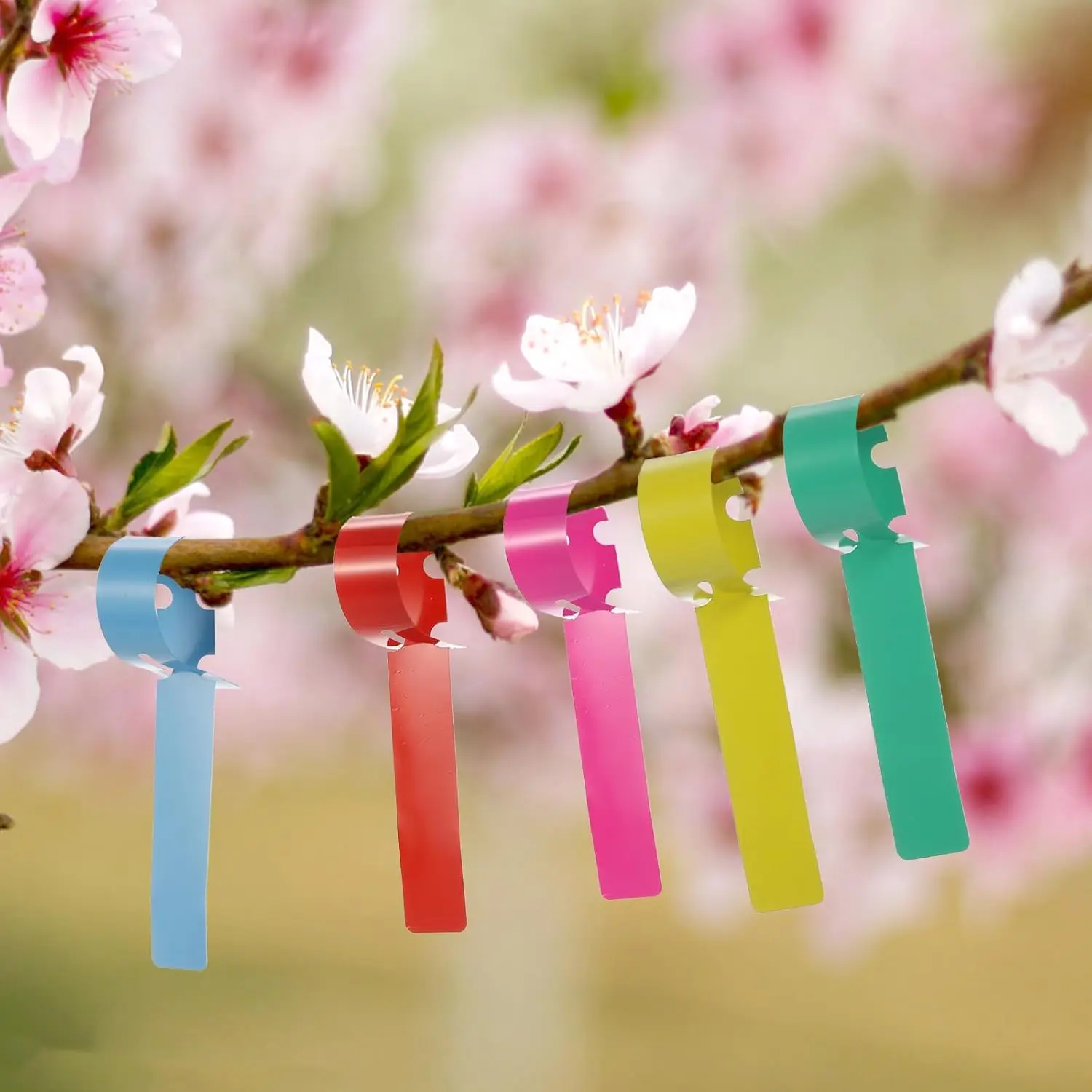 

Регулируемые водонепроницаемые этикетки для растений для детского сада, 500/1000 штук, 5 цветов, подвесные маркеры для деревьев, бирки для обозначения растений