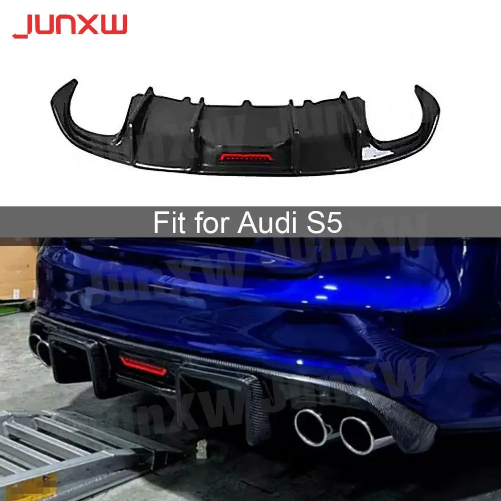 

Carbon Fiber Front Rear Bumper Lip Diffuser Spoiler for Audi A5 Sline S5 Sport Coupe 2008-2011 Not Standard With Light FRP