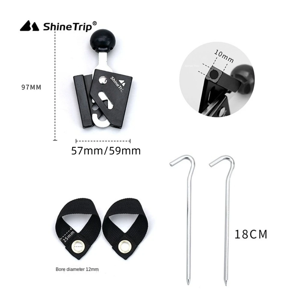 Adjustable Angle Tent Pole Connector Non-Slip Aluminum Alloy Pyramid Tent Circle Thimbles Tent Accessories Anti-Puncture view 6