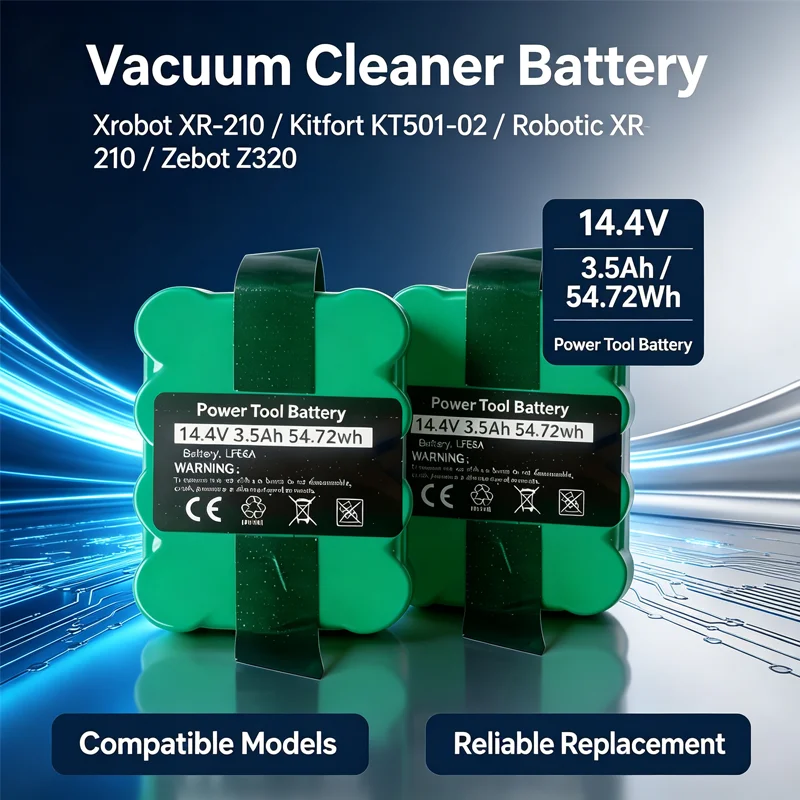 14.4V 3500mAh Ni-MH Battery Pack for Vacuum Cleaner XR-210 KT501-02 ROBOTIC ZEBOT Z320 YX-Ni-MH-022144KV8 XR210 XR510D